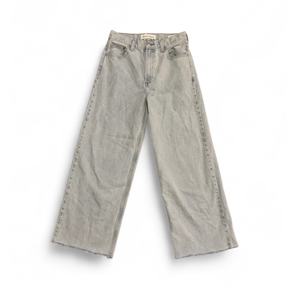 Denim Forum 90s Lo-Rise‎ Baggy Wide Leg Jeans Women's Light Wash Y2K Vintage 25